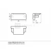 LED profil SURFACE10 végzáró ezüst