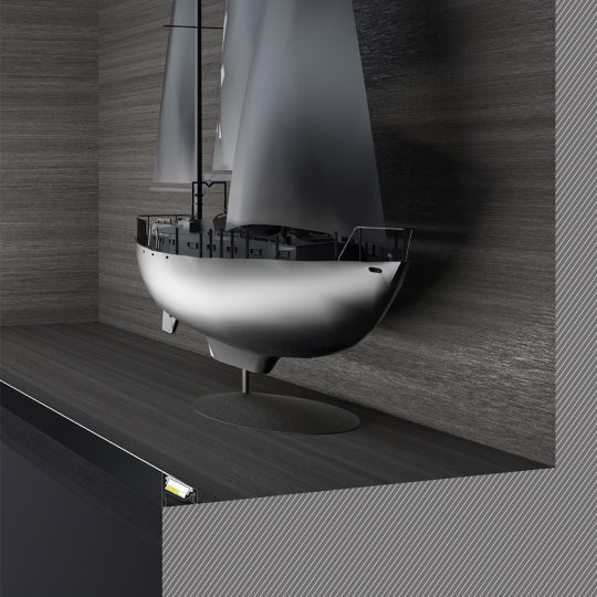 Topmet CORNER10 sarokba építhető LED profil natur alumínium felülettel