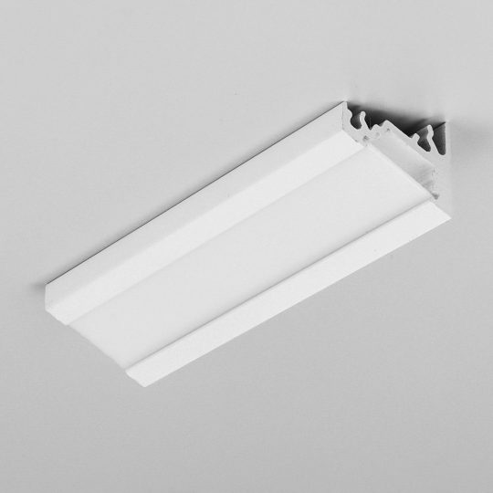 Topmet CORNER10 sarokba építhető LED profil fehér színben 4 méteres szálban