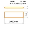 LED profil fedél  "G" MATT ÁTLÁTSZÓ