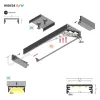 Topmet WIDE24 LED profil fehér színben
