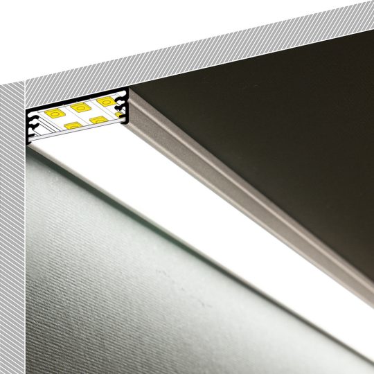 Topmet WIDE24 LED profil fekete színben