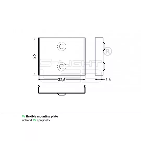 LED profil "W" WIDE24 rögzítő