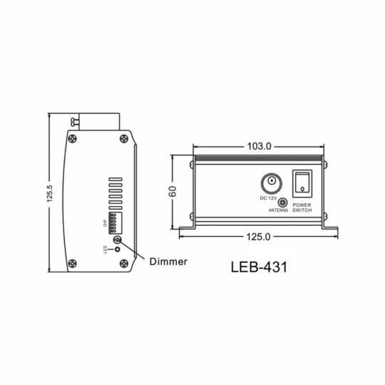 FIBER optic LED illuminator LEB-431 RGBW 4x3W csillagos égbolt világításhoz