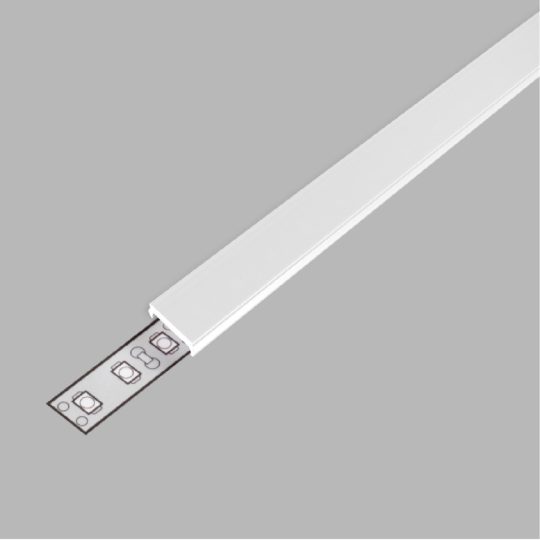 LED profil fedél  "C2" klikk opál