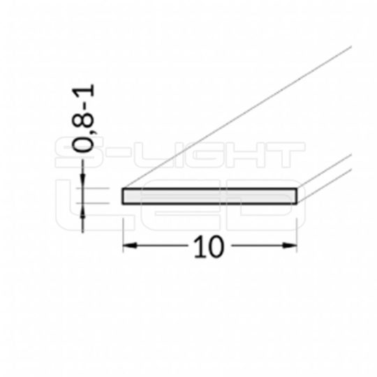 LED profil fedél  "A" opál