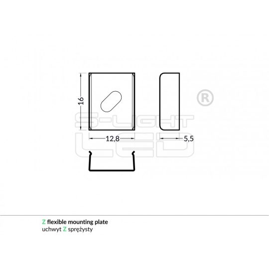 LED profil "Z" rögzítő SLIM/SMART