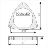 LED profil OVAL VÉGrögzítő 2db/csom FALI FÉM