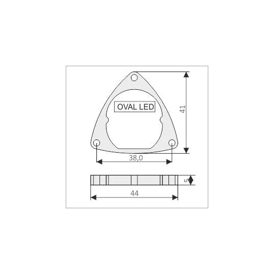 LED profil OVAL VÉGrögzítő 2db/csom FALI FÉM
