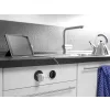 Bachmann PIX dugalj 1x230V fekete, 2m kábel, fehér és inox optika díszkeretekkel