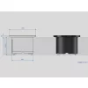 Bachmann PIX dugalj 1x230V fekete, 2m kábel, fehér és inox optika díszkeretekkel