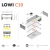 LED profil LOWI C10 falon kívüli fehér