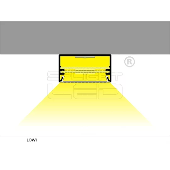 LED profil LOWI falon kívüli fekete