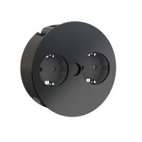 BACHMANN TWIST 931.150 2X230V KONYHAPULTBA ÉPÍTHETŐ, RETESZELHETŐ DUGALJ (FEKETE)