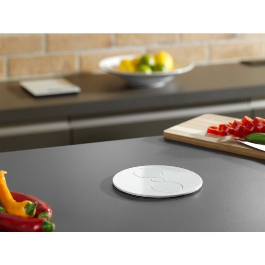 BACHMANN Twist 931.250 2x230V konyhapultba építhető dugalj matt fehér 