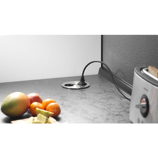 BACHMANN Twist 931.250 2x230V konyhapultba építhető dugalj matt fehér 