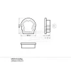 LED profil UNI12 "D" végzáró szürke