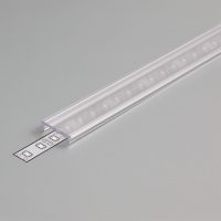 LED profil fedél  "F" KLIKK ÁTLÁTSZÓ
