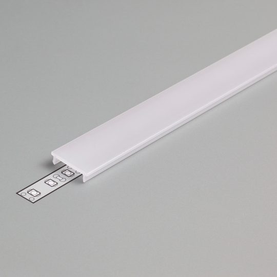 LED profil fedél  "F" klikk opál