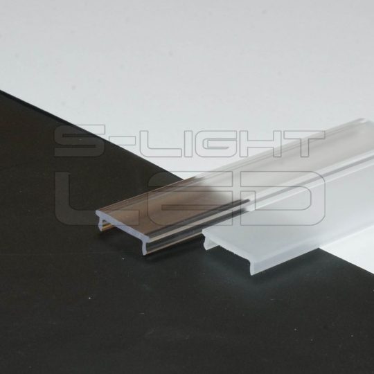 LED profil fedél  "F" klikk opál