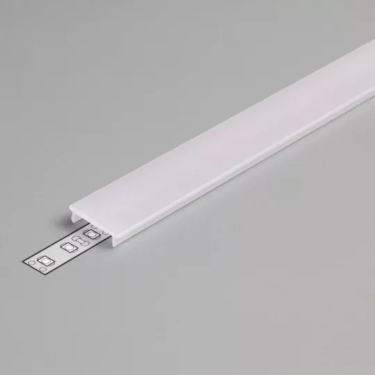 LED profil fedél  "F" klikk opál 4000mm