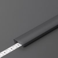 LED profil fedél  "F" klikk fekete 4000mm