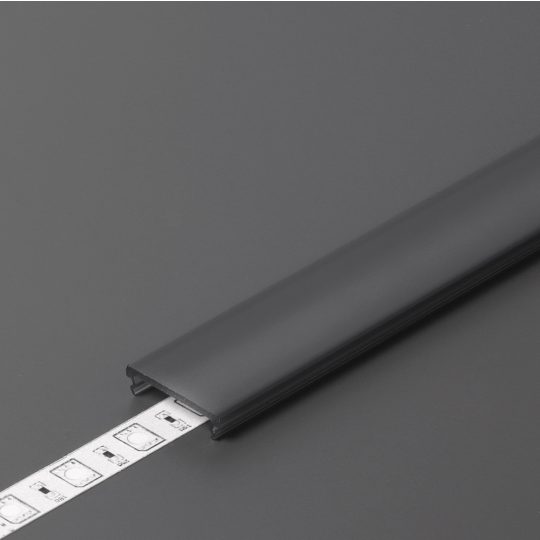 LED profil fedél  "F" klikk fekete 4000mm