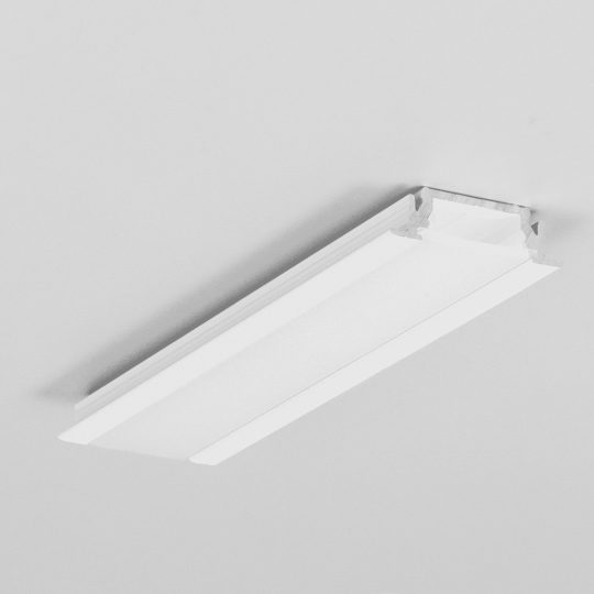 Topmet GROOVE14 bútorlapba süllyeszthető LED profil festett fehér színben 4 méteres szálban