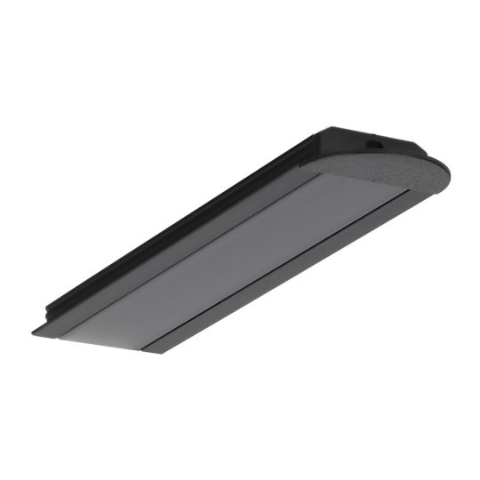 Topmet GROOVE14 bútorlapba süllyeszthető LED profil fekete színben 4 méteres szálban