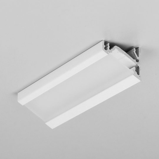 Topmet CORNER14 sarokba szerelhető LED profil fehér színben