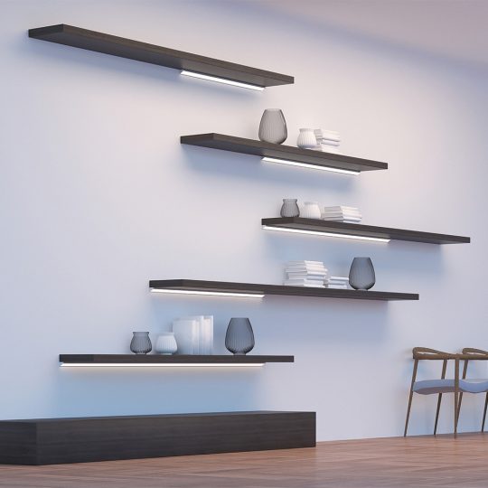 Topmet CORNER14 sarokba szerelhető LED profil fehér színben