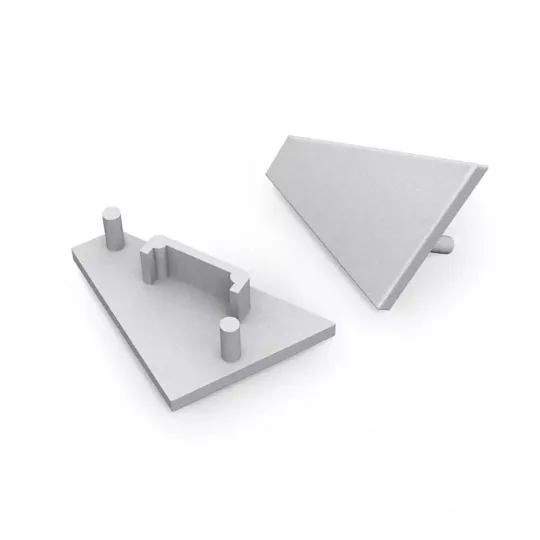 LED profil CORNER14 végzáró ezüst