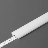 Topmet "K" FLOOR lépésálló LED profil fedél opál változatban a FLOOR8 és FLOOR12 padlóba süllyeszthető LED profilokhoz 3 méteres szálban