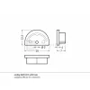 LED profil ARC12 "D" végzáró fekete