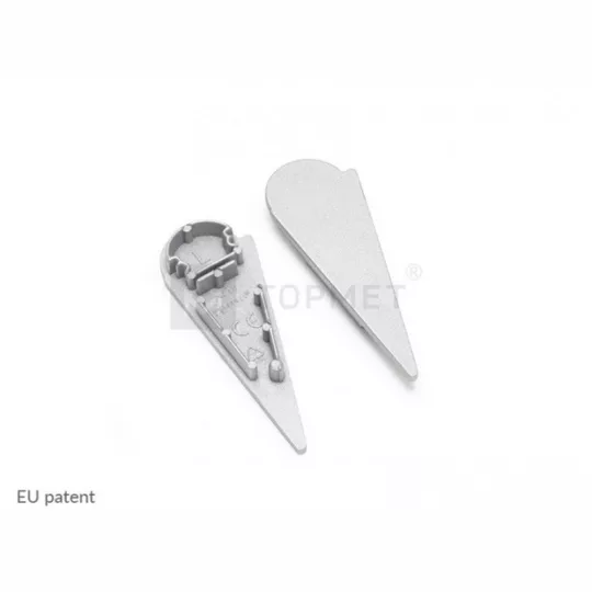 LED profil WALLE12 "D" végzáró ezüst 