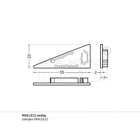 LED profil WALLE12 végzáró fehér
