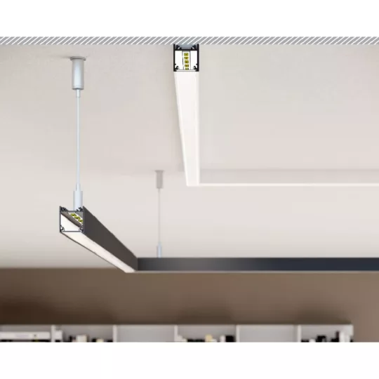 Topmet LINEA20 LED profil eloxált aluminium változatban 4 méteres szálban