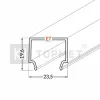 LED profil fedél  "E7" klikk opál