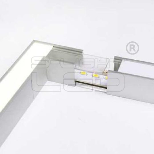 LED profil LINEA20 fekete sarokidom 90°