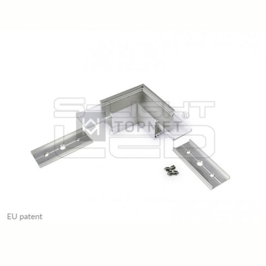 LED profil LINEA20 fekete sarokidom 90°