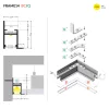 Topmet FRAME14 gipszkarton LED profil natur alu felülettel