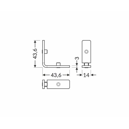 Topmet LED Profil FRAME Q90D hajlított összekötő
