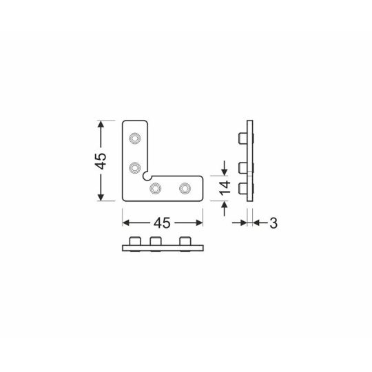 Topmet LED Profil FRAME Q90D könyök összekötő