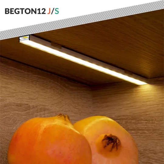 Topmet BEGTON12 LED profil natur aluminium változatban 4 méteres szálban
