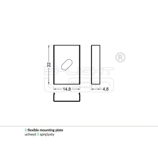 LED profil "S" BEGTON12 rögzítő
