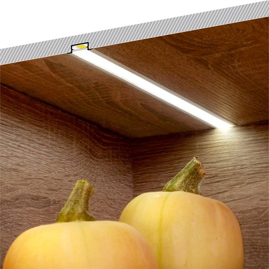 Topmet BEGTIN12 süllyeszthető LED profil natur aluminium változatban