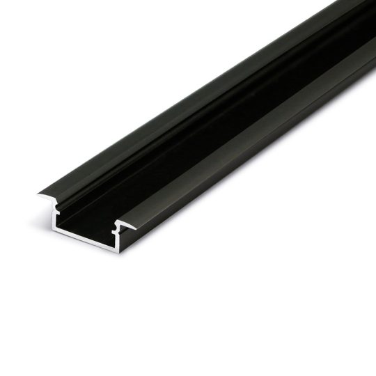 Topmet BEGTIN12 süllyeszthető LED profil fekete színben