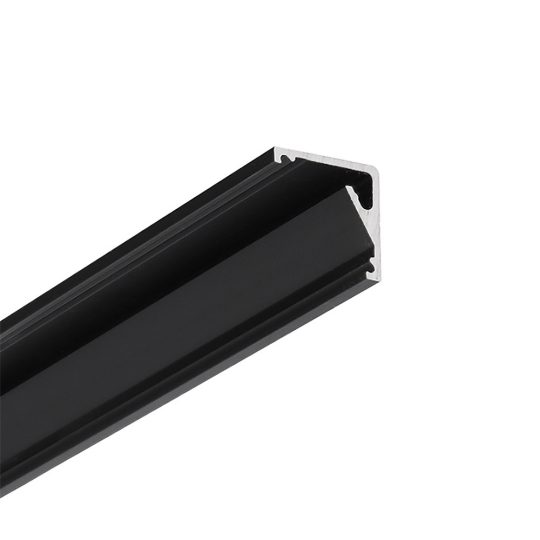 Topmet CABI12 sarokba illeszthető LED profil fekete színben 4 méteres szálban