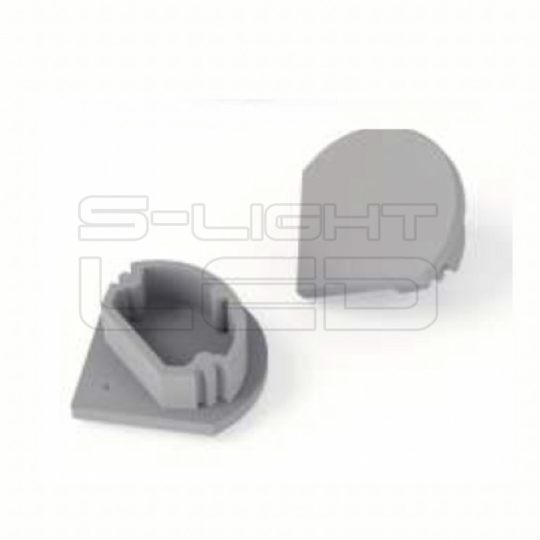 LED profil QUARTER10 "D" végzáró ezüst