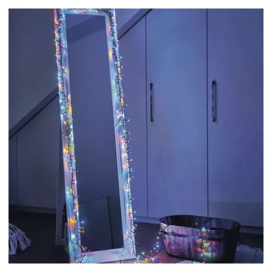 EMOS LED karácsonyi fényfüzér – süni, 6 m, kültéri és beltéri, többszínű, időzítő